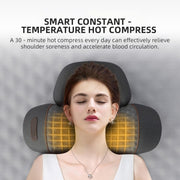 Pillow Traction Massager 2025 New for Neck Hump - 3-in-1 Cervical Neck Pillow with Heat Therapy, Memory Foam for Neck Pain Relief, Ergonomic Massager for Shoulder Back (Gray)
