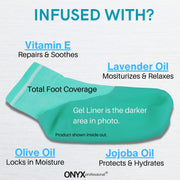 Onyx Professional Gel Moisturizing Socks, One Size Dry Feet Treatment for Women or Men, Hydrating Spa Socks for Dry Feet and Cracked Heel Repair, One Reusable Pair