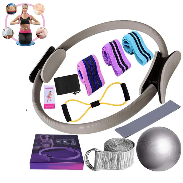Pilates Essentials Kit for Women,Better Me Pilates Kit,Pilates Rings Booty Bands Yoga Ball,Yoga Sets for Women - Complete Set of 11 Accessories,Pilates Equipment for Home Workouts