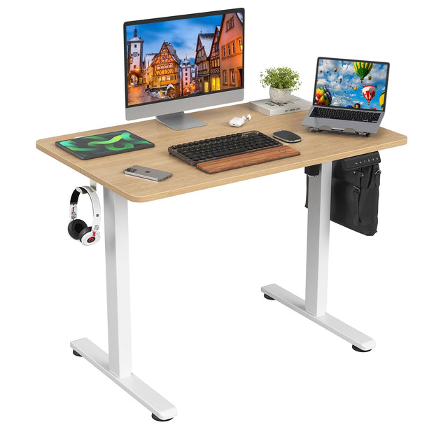 STARY Electric Standing Desk Adjustable Height Sit Stand Home Office Desk with Splice Board