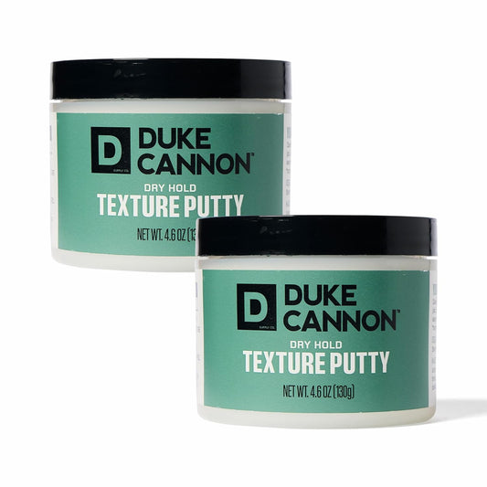 Duke Cannon Dry Hold Texture Putty – Medium Hold, No Shine Hair Styling Paste for Men, 4.6 oz