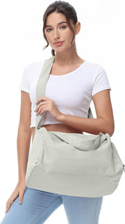 Small Gym Bag for Women with Shoes Compartment, Stylish Duffle Travel Bag for Plane, Lightweight Duffle Bag for Women & Men, Sport Gym Tote Bag with Wet Pocket for Yoga, Pilates, Swimming