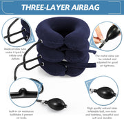 Neck Stretcher, Cervical Traction Device, Neck Traction Device, Neck Pain Relief, Adjustable Inflatable Neck Brace & Neck Stretcher Cervical Traction, Neck Decompression Home Use (Purple)