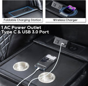 Power Recliner Sofa Set of 3 Piece with Bass Speakers for Living Room,Faux Leather Electric Zero Gravity 3 Seater Reclining Couch with Wireless Charger and Loveseat Theater Chair with LED Lights,Black