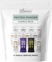 Protein Powder Made with 100% Grass Fed, Non Denatured Whey | Four Different Protein Sources from Organic Whole Food Ingredients | 12 Servings | 22g Protein (12 Servings, Sample Variety Pack)