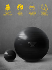 Yoga Ball for Exercise, Pilates Set, 4 Sizes Fitness Ball for Workout, Birthing, Pregnancy, Physical Therapy- Pump Included