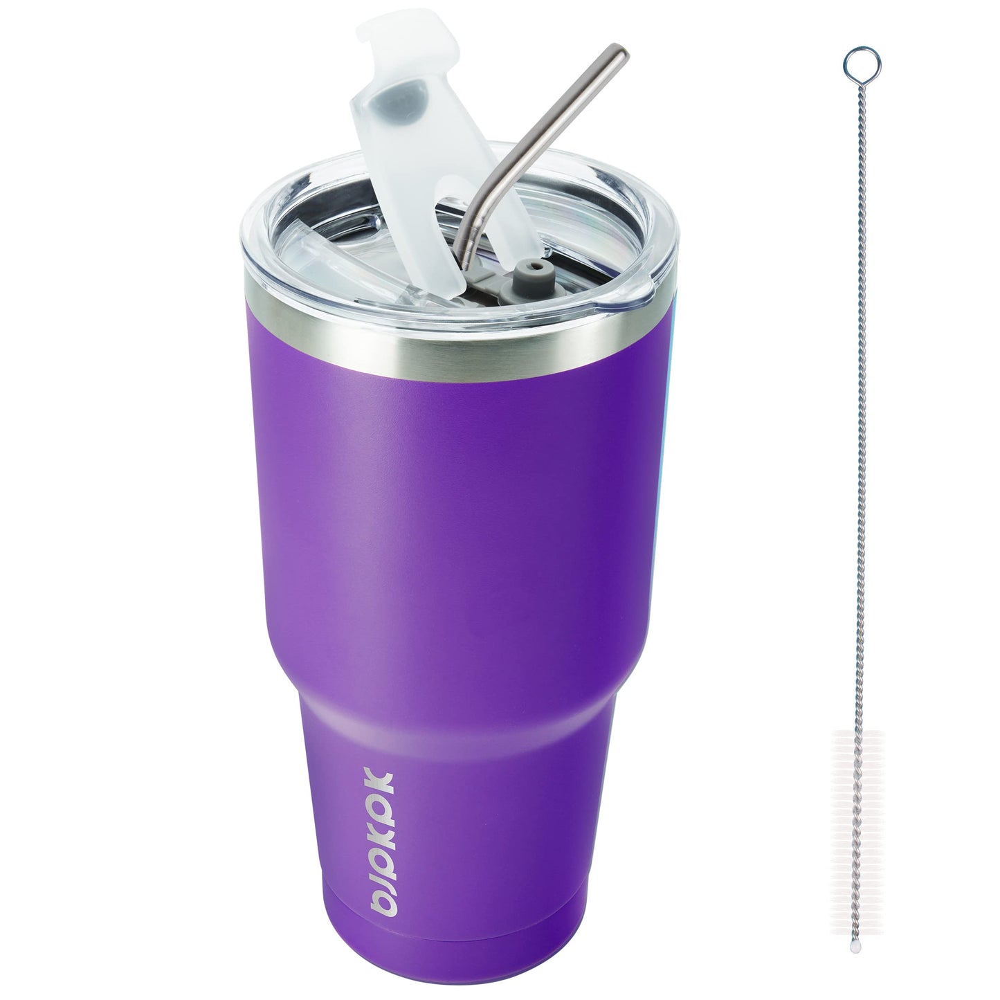 BJPKPK Insulated Stainless Steel Tumbler, Coffee Cup with Lid and Straw, Double Wall Vacuum Travel Mug, Powder Coated Leakproof Tumbler Cup,Oasis