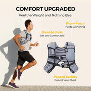 PACEARTH Weighted Vest,4lb/6lb/10lb/12lb/16lb/20lb/25lb/30lb Weight Vest with Reflective Stripe, Body Weight Vests Adjustable for Men, Women Workout, Strength Training, Running, Walking, Jogging