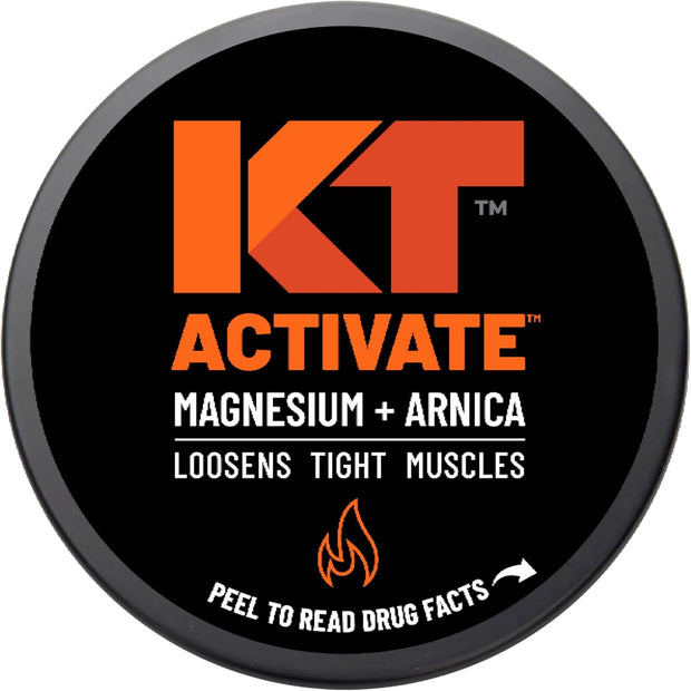 KT Health, Magnesium Cream, Activate - Warms & Loosens Tight Muscles - Use Pre-Workout to Reduce Stiffness