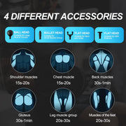 Massage Gun Deep Tissue, Silent Brushless Motor and Portable Massage Gun with 4 Interchangeable Heads for Deep Muscle Relief and Relaxation, Relax Gift