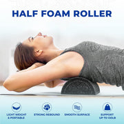 Yes4All High-Density EPP Half Round Back Roller Foam, Exercise Foam Roller for Yoga, Pilates & Stretching - 12, 18, 24, 36 inch