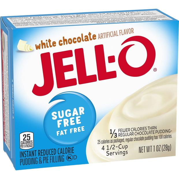 Jello Sugar Free Instant Pudding & Pie Filling Mix, Variety, 9 Flavors, Pack of 9