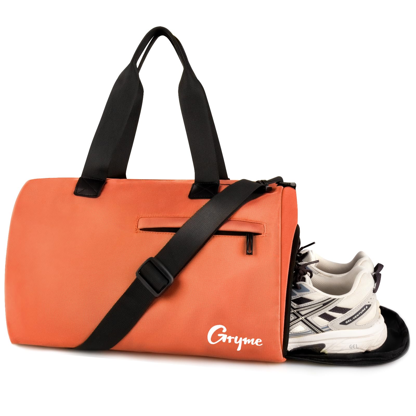 Gryme 15 Inch Small Gym Bag with Shoes Compartment and Wet Pocket, Mini Duffle Bag for Men & Women, Small Sports Bag for Travel Carry On, Swimming, Workout, Weekender Overnight