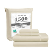 LANE LINEN 100% Egyptian Cotton White Sheets King Size - 1500 TC, 4 Pc - Luxury Sateen Weave Cotton King Size Sheets Set - 15" Extra Deep Pocket King Sheets Sets - White Bed Sheets