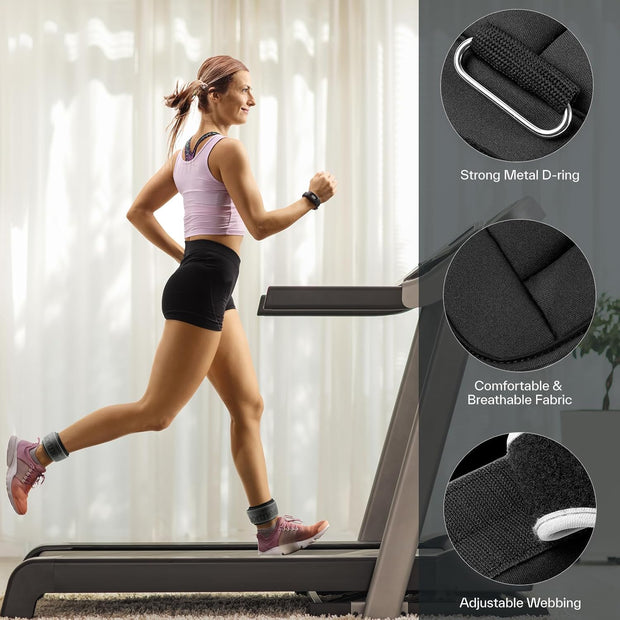 Sportneer Ankle Weights 0.5/1/2/3/5 LBS 1 Pair Wrist Leg Arm Weights for Women Men Kids Child with Adjustable Straps, Strength Weighted for Jogging Running Walking Fitness Gym Workout