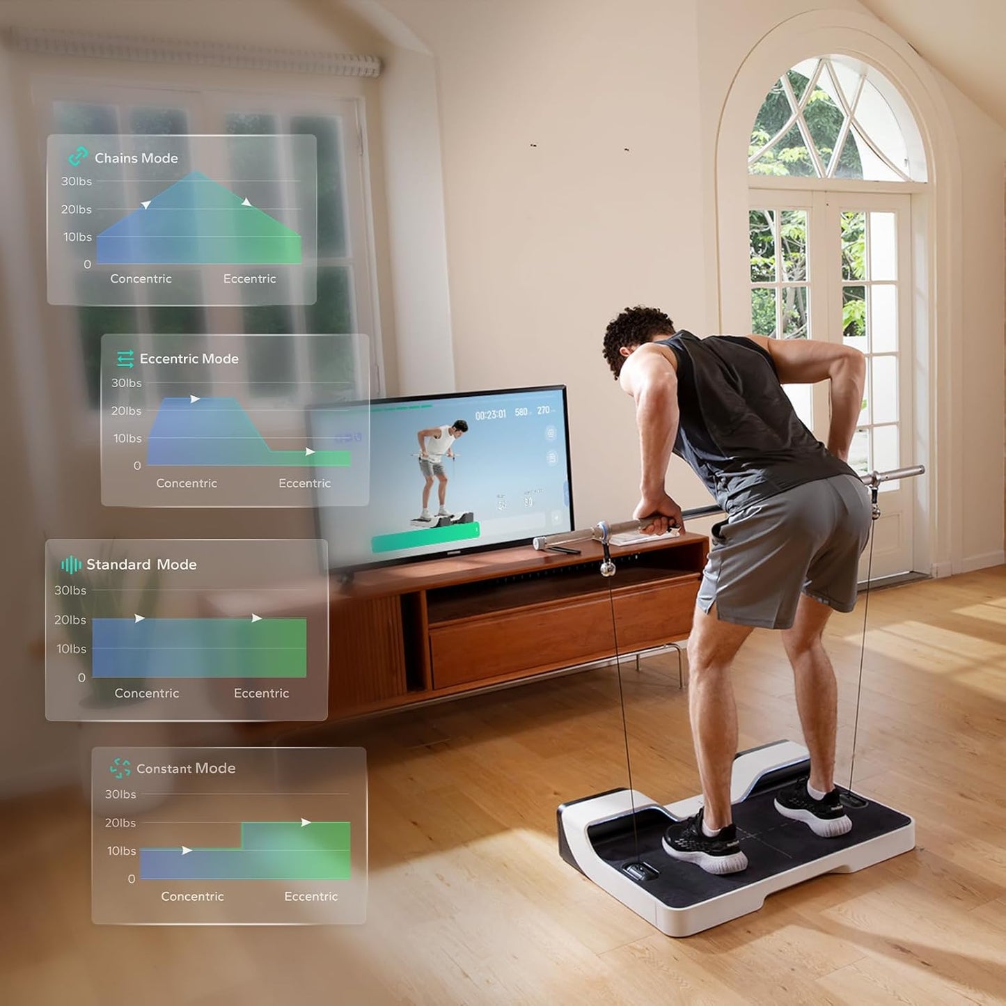 Gym Pal All-in-One Smart Home Gym Machine, Total Body Resistance Strength Training Machine, Fitness Trainer with 200+ Curriculum and 4 Training Modes, Portable Gym & Home Exercise Equipment