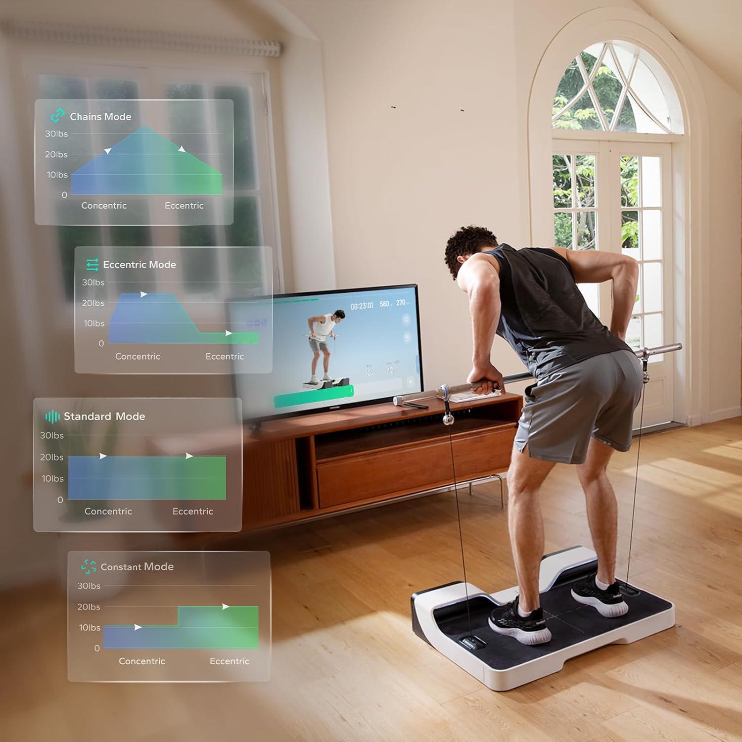 Gym Pal All-in-One Smart Home Gym Machine, Total Body Resistance Strength Training Machine, Fitness Trainer with 200+ Curriculum and 4 Training Modes, Portable Gym & Home Exercise Equipment