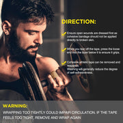 OK TAPE 12 Rolls Self Adhesive Bandage Wrap, Elastic Athletic Tape, Self Stick Bandage Tape, Vet Wrap, Medical Wrap for Wrist, Feet, 2" x 5 Yards - White