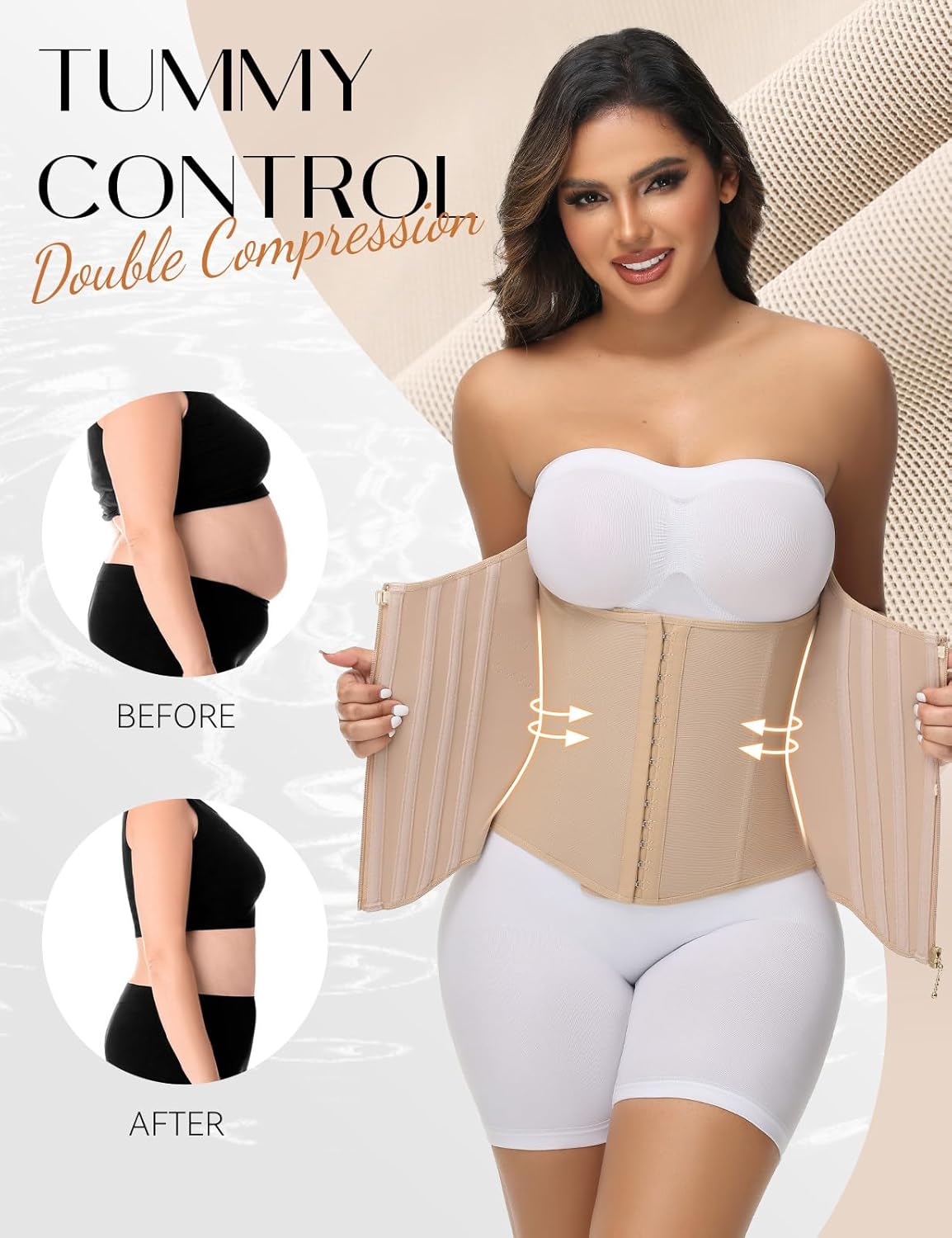 SHAPSHE Waist Trainer for Women Tummy Control Waist Cincher Corset Sport Workout Body Shaper Postpartum Belly Band Gym
