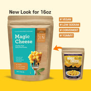 Vegan Magic Cheese Sauce (6oz powder makes 14oz), Cheddar Cheese Powder for Vegan, Plant-Based Cheese, Salty Crackers Dairy Free, Low Sodium
