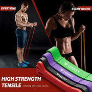 LEEKEY Resistance Bands Set for Pull-Up Assistance & Full-Body Training, Multi-Level Exercise Bands with Bag for Home Workouts, Physical Therapy, Strength Training (Men/Women)