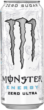 Monster Energy Zero Ultra, Sugar Free Energy Drink, 16 Ounce (Pack of 12)