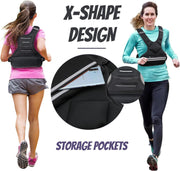 JoyPlus Adjustable Weight Vest,Strength Training Running Vest, Workout Equipment, Sport Exercise, Fitness, Weight Loss for Men 12LB, Women 8LB, Velcro or Buckle