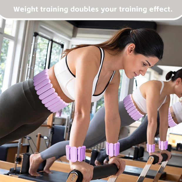 Silicone Adjustable Weighted Belt for Men & Women – DIY Weighted Walking & Exercise Belt with Removable Weights – Gym, Strength Training, Yoga, Hiking – Free Weight Adjustment for Wrist & Ankle