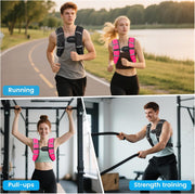Weighted Vest for Woman Men, 6lb/8lb/12lb/16lb/20lb/30lb Weight Vest with Reflective Stripe, Weight Vests Adjustable for Walking, Weight Loss, Training, Running