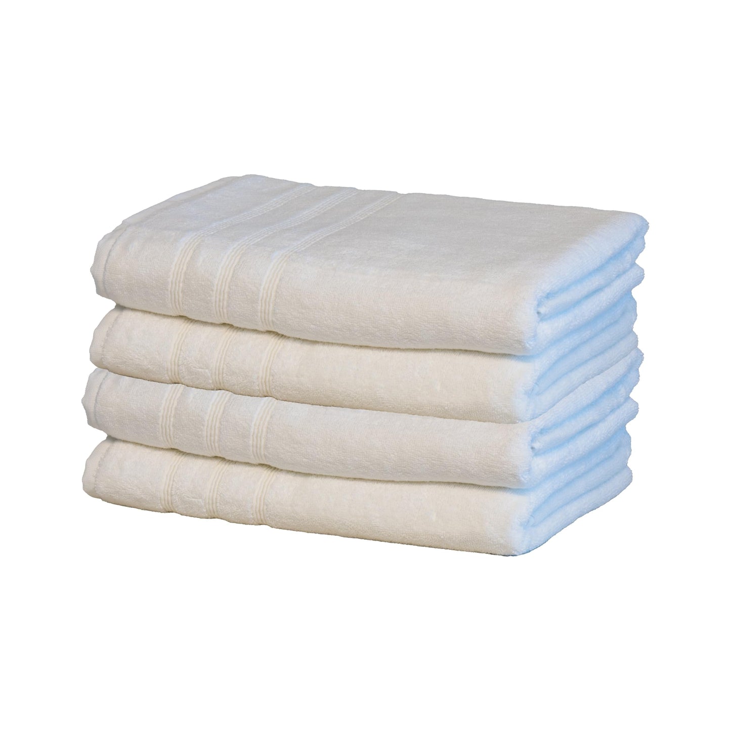 Mosobam Luxury Turkish Set of 2 Bath Towels 30X58 Light Taupe Oversize 700 GSM Bamboo Viscose & Aegean Turkish Combed Cotton