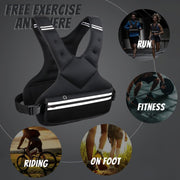 JoyPlus Adjustable Weight Vest,Strength Training Running Vest, Workout Equipment, Sport Exercise, Fitness, Weight Loss for Men 12LB, Women 8LB, Velcro or Buckle