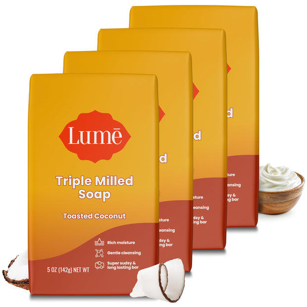 Lume Triple Milled Bar Soap - Rich Moisture & Gentle Cleansing - Paraben Free, Phthalate Free, Skin Safe - 5 ounce (Lavender Sage)