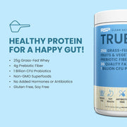 TrueFit Gut Healthy Protein Powder, Grass-Fed Whey Meal Replacement Shake with Prebiotics, Probiotics, & Organic Superfoods, Keto Friendly, Gluten Free (Packaging May Vary)