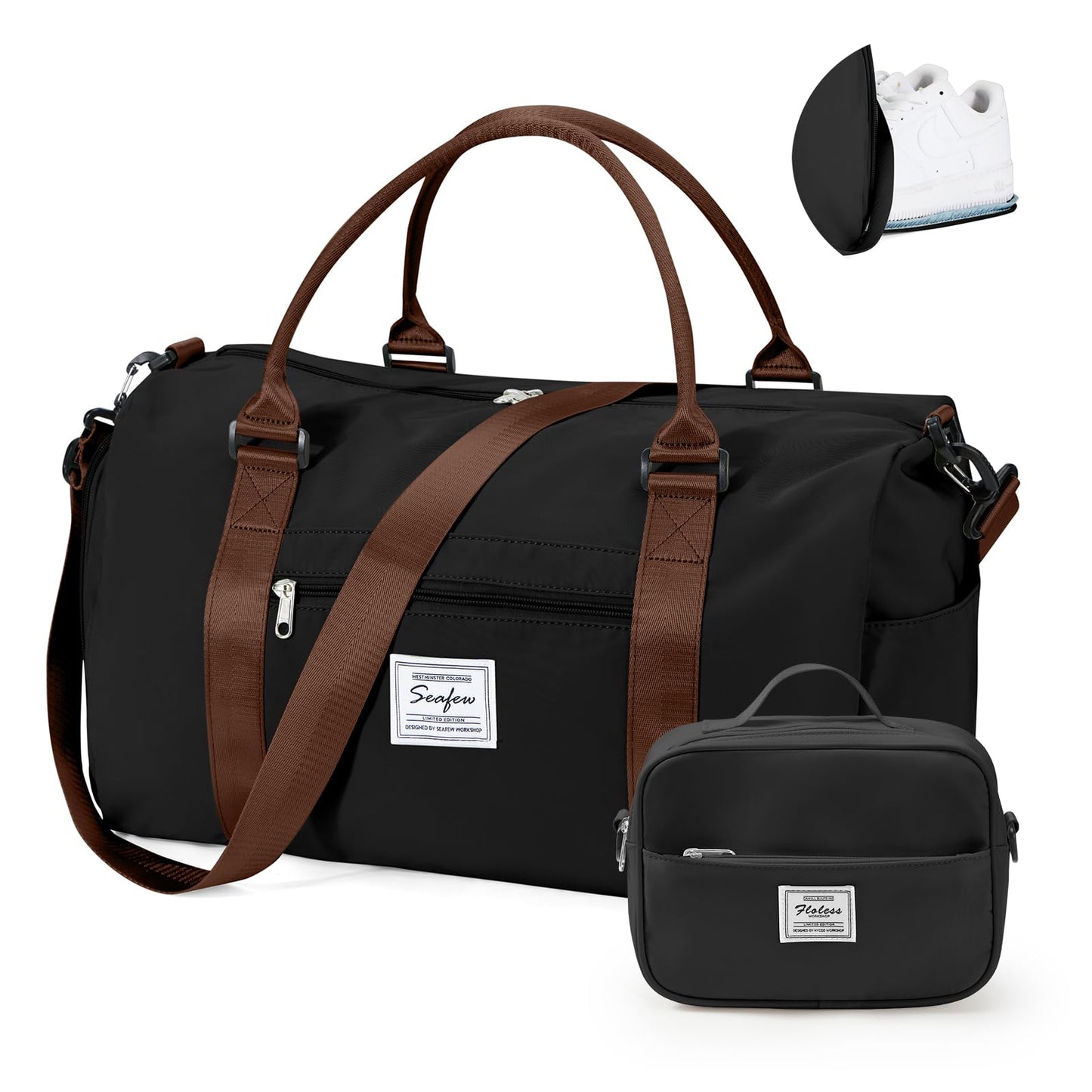 Gym Bags for Women Men with Shoes Compartment,Sports Duffle Bags Personal item travel Duffel Tote Bag Small Carry on Weekender Overnight Bag Workout Dance Bags Hospital Holdalls Grey Green