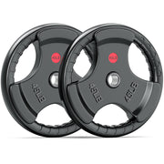 XDDIAS Rubber Weight Plates for Barbell, 2-Inch Olympic Grip Plate for Strength Training, Weightlifting and Bodybuilding in Home & Gym, Solid Cast Iron Weight Plates Pair and Sets