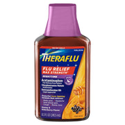 Theraflu Max Strength Nighttime Flu Medicine for Flu Symptom Relief with Acetaminophen, Dextromethorphan HBr and Chlorpheniramine Maleate, Honey and Elderberry Flavored - 8.3 fl oz Syrup
