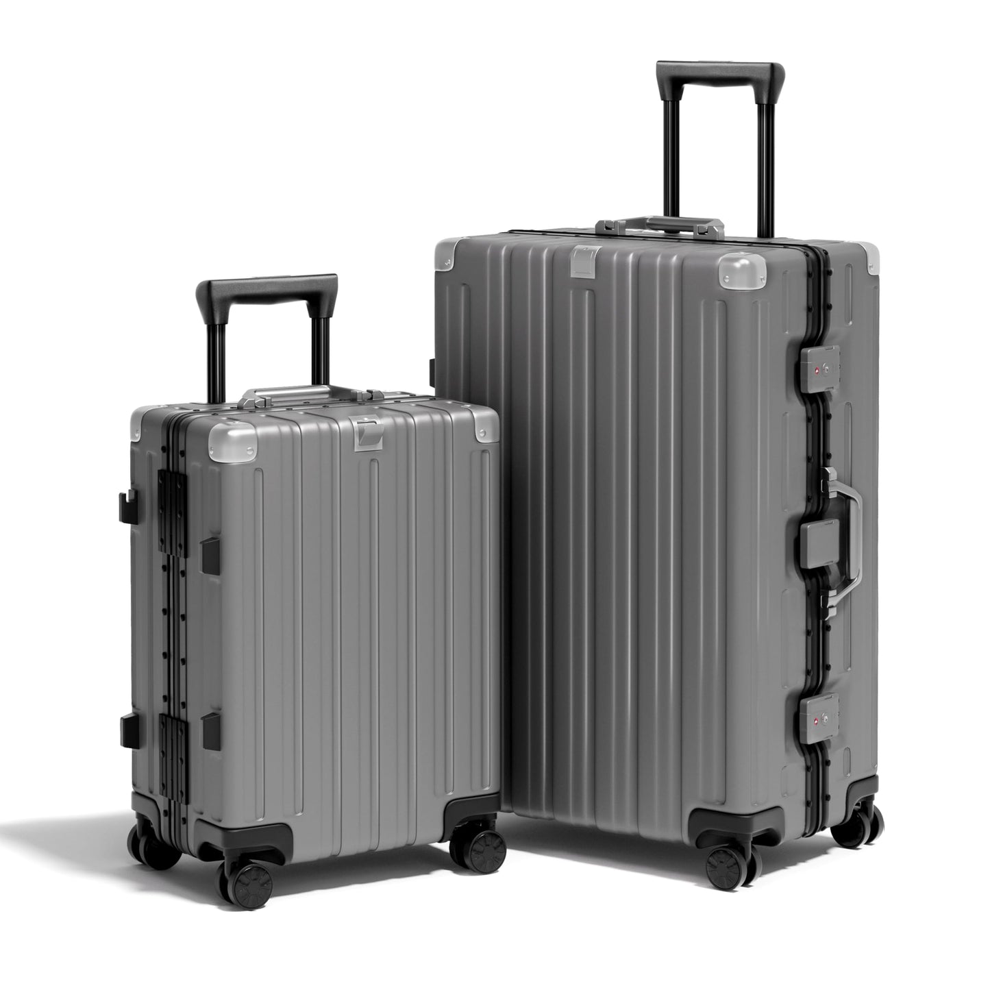Krute Luggage Set 2 Pieces 20 28 Inch Aluminum Frame Carry on Luggages TSA Lock No Zipper Checked Suitcase with Spinner Wheels Lightweight PC Shell Hardside Suitcases