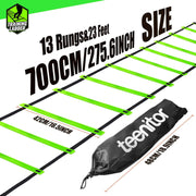 Teenitor Agility Ladder Speed Ladder Training Ladder for Soccer, Speed, Football Fitness Feet Training Carry Bag Agility Training Equipment 13 rungs, 23 feet