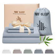TWK Luxury Sheet Set, Genuine 100% Organic Viscose Derived from Bamboo, Cooling & Breathable, Silky Soft, Bedding Sheets & Pillowcases (White, King(78 * 80 * 15))
