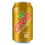 Zevia Zero Calorie Soda, Cream Soda, 12 Fl Oz Cans (Pack of 24)