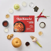 QuicKimchi DIY All Purpose Korean Kimchi Making Sauce Kit, 5-Minute Prep, Total 4 Servings, Base Liquid Sauce and Chili Flakes(gochugaru) 만능 김치 소스