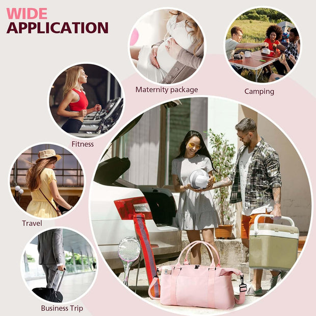 TOPBAG Travel Duffle Bag, Waterproof Weekender Bag Carry On Tote Bags for Women, Duffel Bag Sport Gym Bag for Men, Hospital Bag for Labor and Delivery, Overnight Bag Luggage Bag with Trolley Sleeve