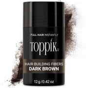 Toppik Hair Building Fibers, Dark Brown, 12g Fill In Fine or Thinning Hair, Instantly Thicker, Fuller Looking, 9 Shades for Men & Women, Keratin Protein Formula