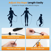 Jump Rope,Tangle-Free Rapid Speed Jump Rope with Ball Bearings for Men,Women and Kids,Adjustable Steel Skipping Rope with Ergonomic Foam Handles,A Ideal Equipment and Accessories for Workout,Fitness,Exercise,Home Gym,Slim Body