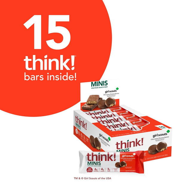 think! Girl Scout Minis, Chocolate Peanut Butter,15 Count