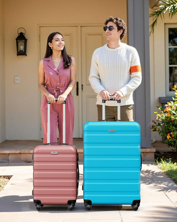 Suitour Luggage Sets 2 piece, Lightweigh Luggage Set with Spinner Wheels, 19/27 inch Travel Suitcase Set