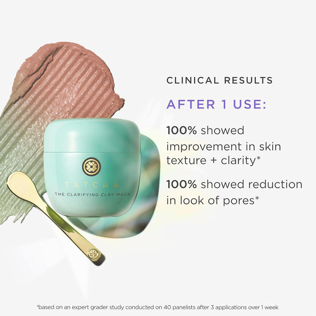 TATCHA The Clarifying Clay Mask | Exfoliating Pore Treatment Creates a Warming Sensation To Open & Purify Pores, 50 ml | 1.7 oz
