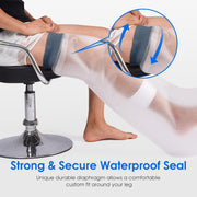Waterproof Cast Cover for Shower Ankle Wound Protector Bath Adult Watertight Cast Bag Showering for Surgery Foot, Ankle, Burns Reusable (A-Foot)