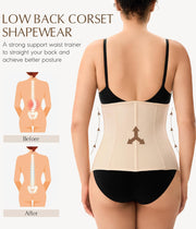 MERYOSZ Zipper Waist Trainer for Women - Mesh Corset Shapewear Tummy Control Body Shaper Waist Cincher Postpartum Girdle