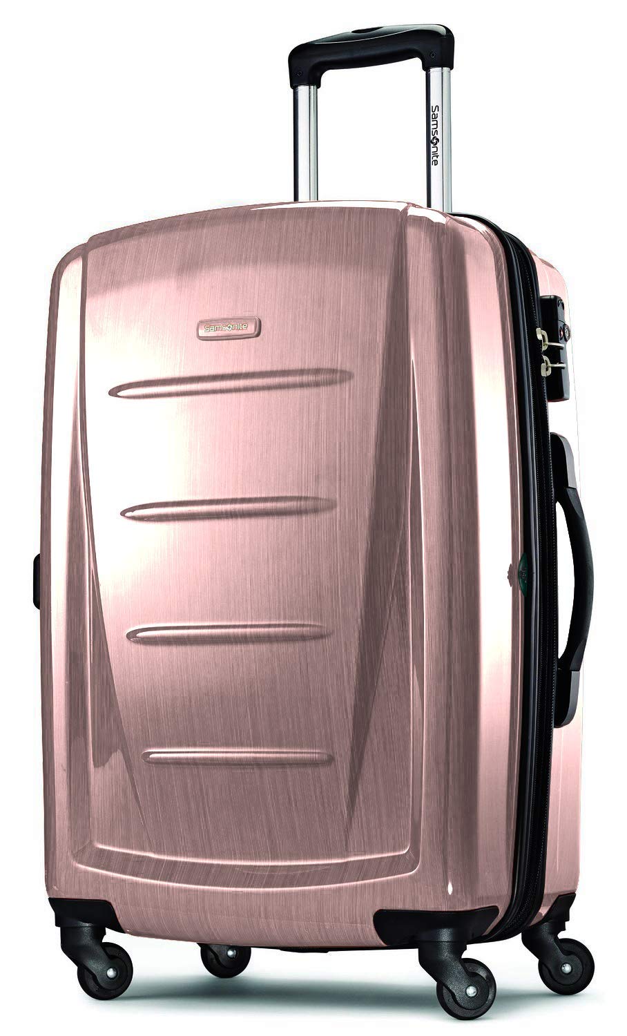 Samsonite Winfield 2 Hardside Expandable Luggage with Spinner Wheels, Burgundy, Checked-Medium 24-Inch
